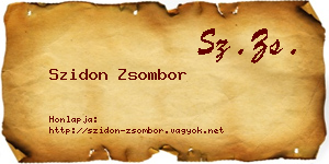 Szidon Zsombor névjegykártya